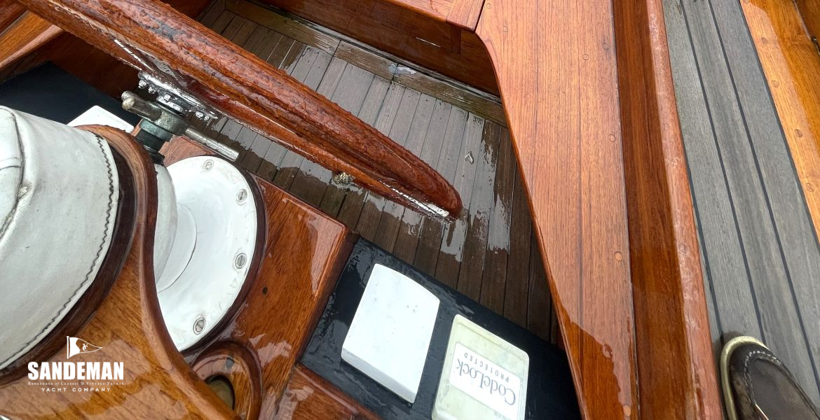 Helm cockpit view aft