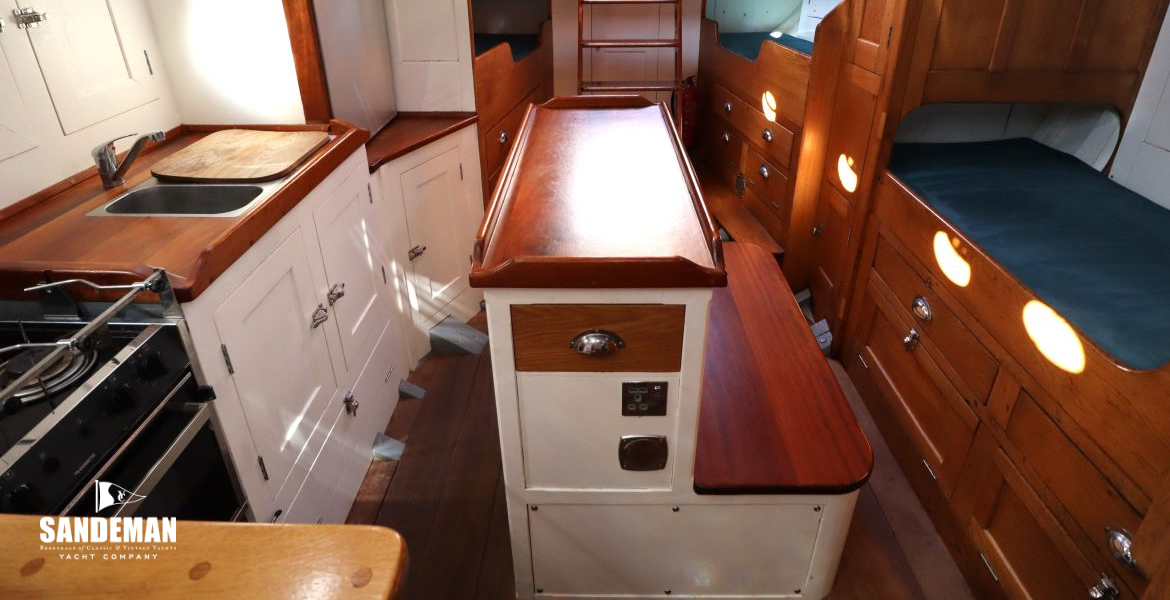 Galley and mid accommodation view aft