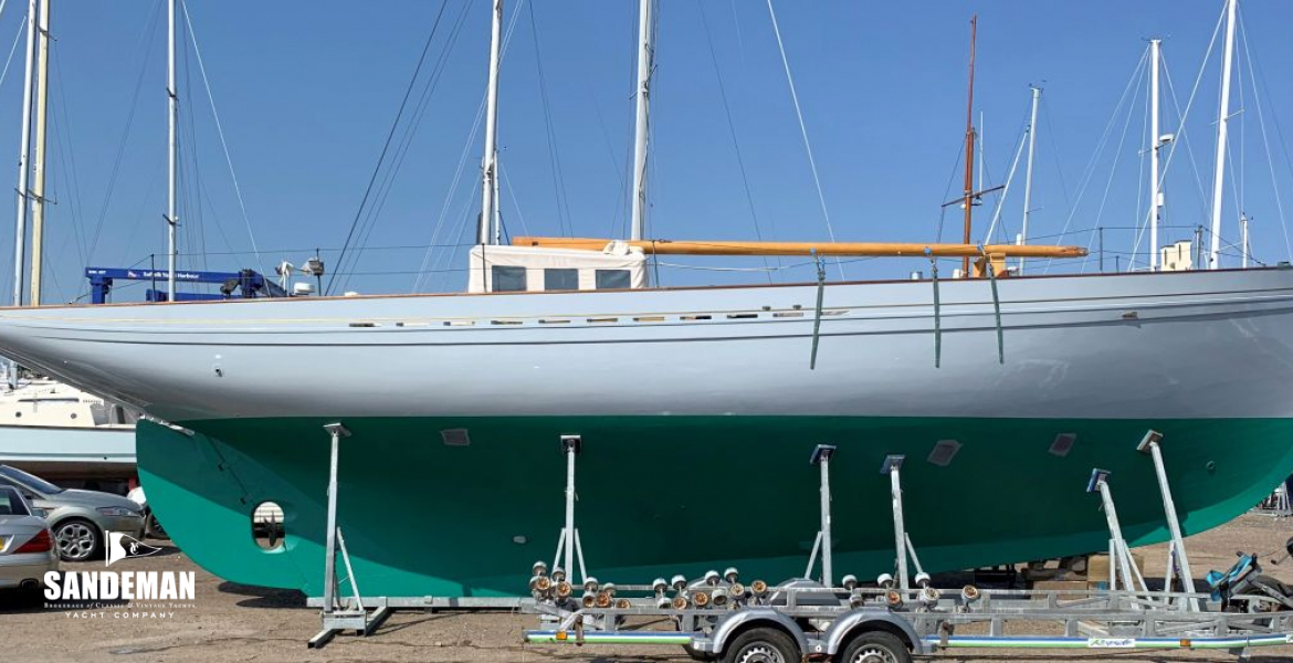 Hauled out abeam