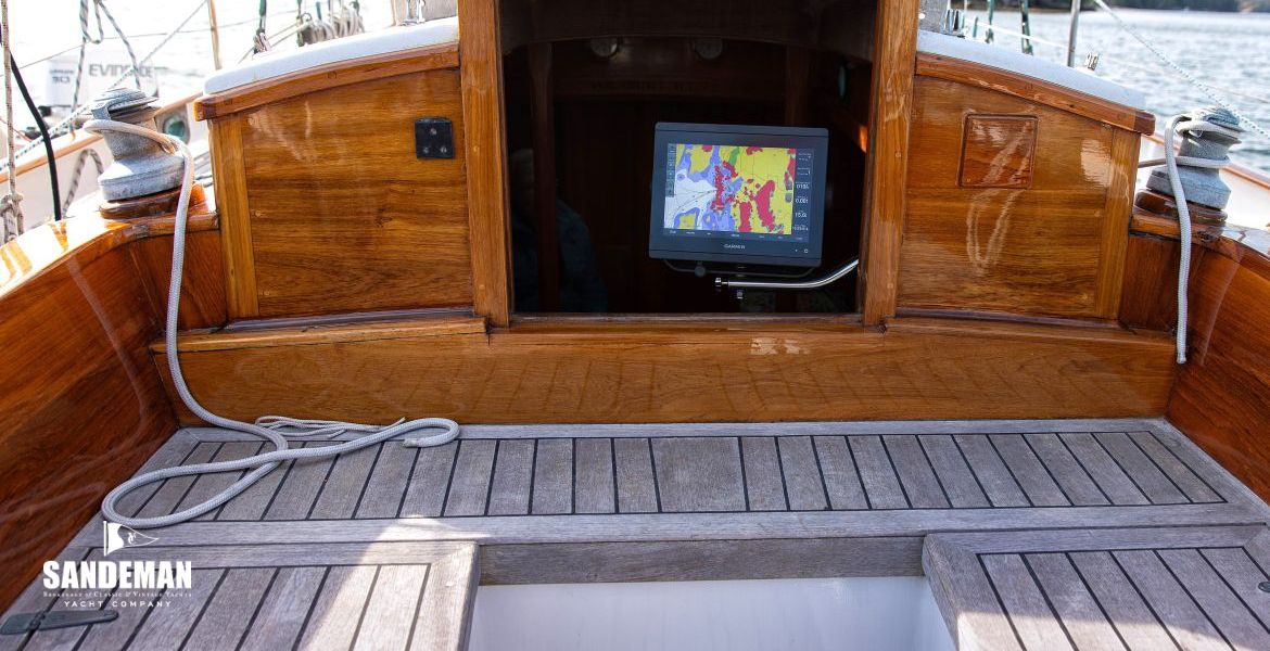 Cockpit view forward to companionway