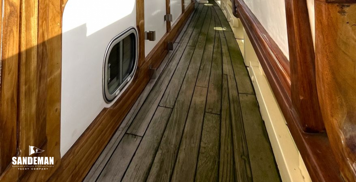 Port side deck view aft