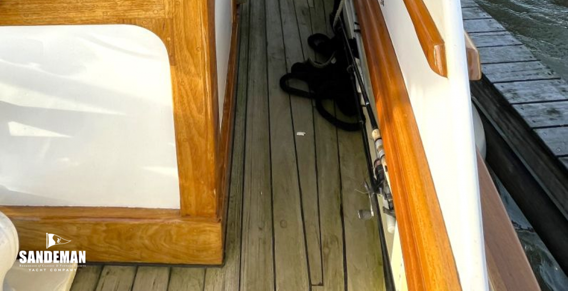 Starboard side deck view forward