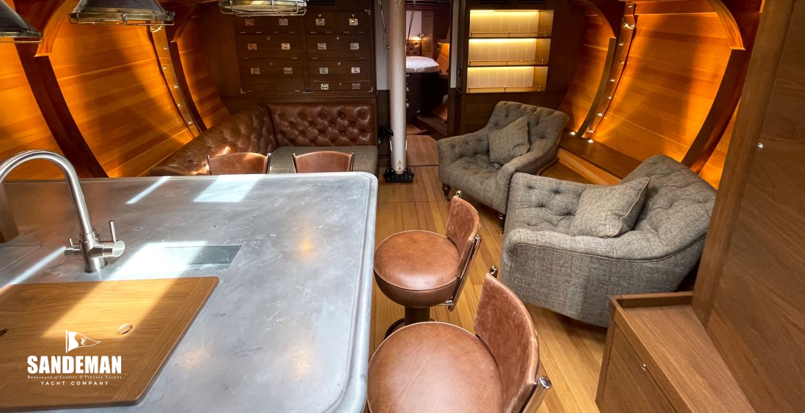 View forward from galley dinette
