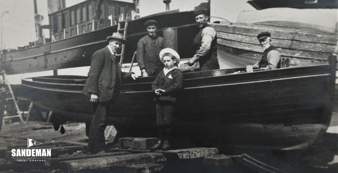 A launch fitting out at Paul Jones & Son, Gourock [Helensburgh Heroes]
