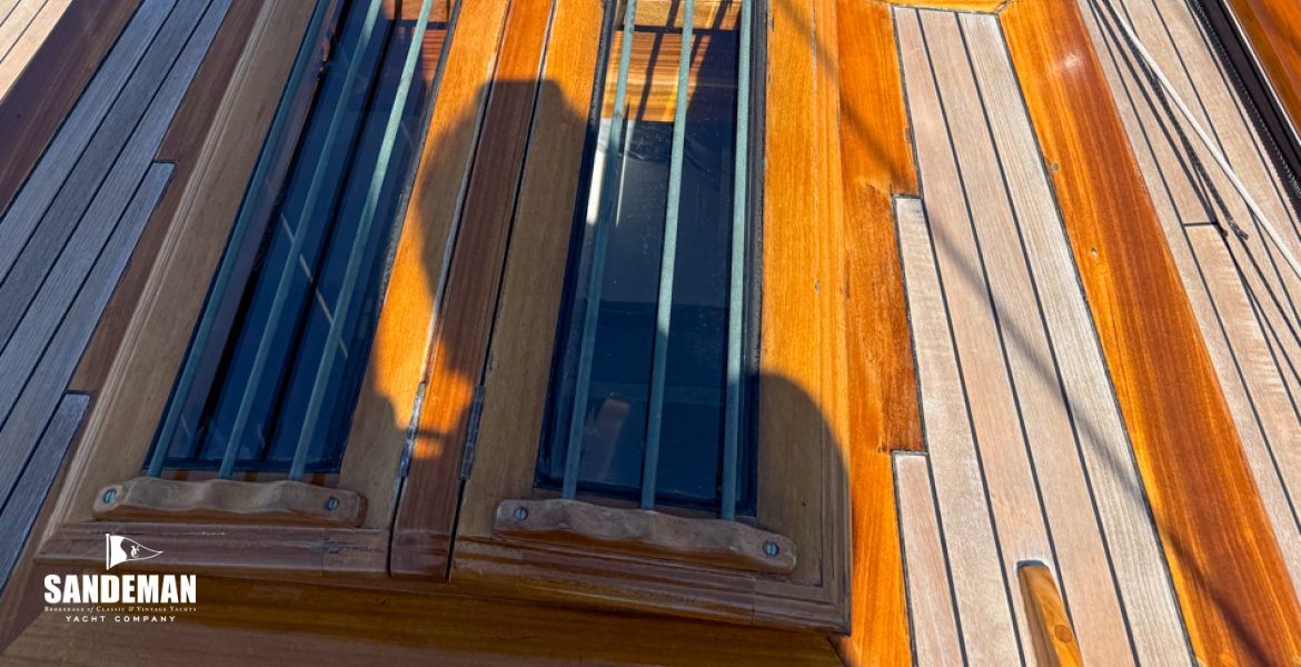 View forward over forward skylight