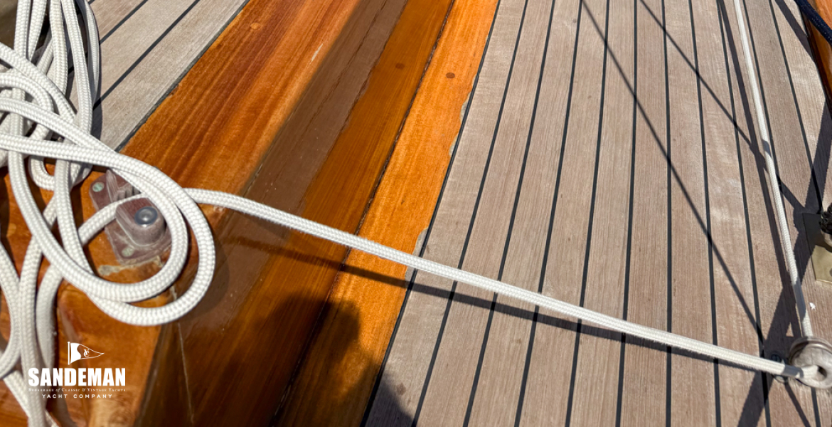 Starboard side deck view forward