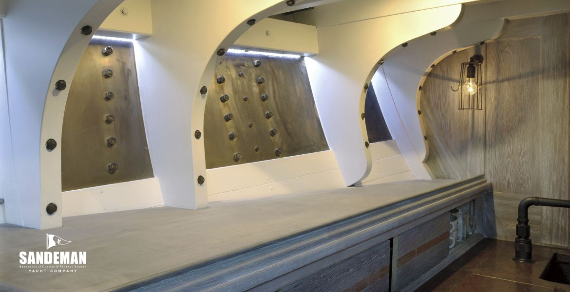 Construction details at galley [Alison Langley]