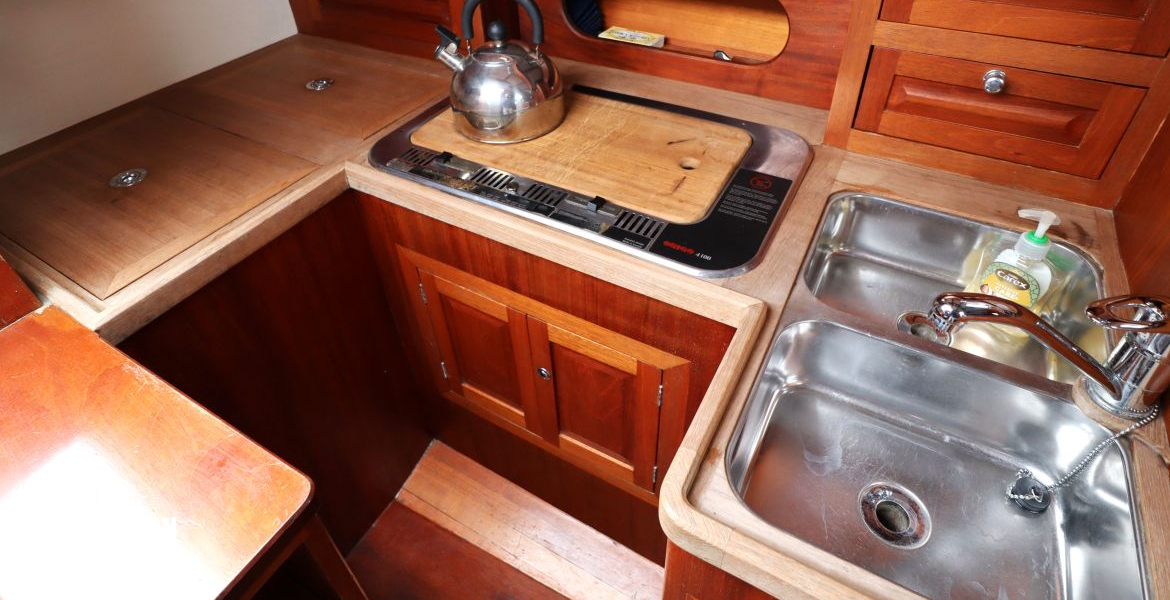 Galley to port