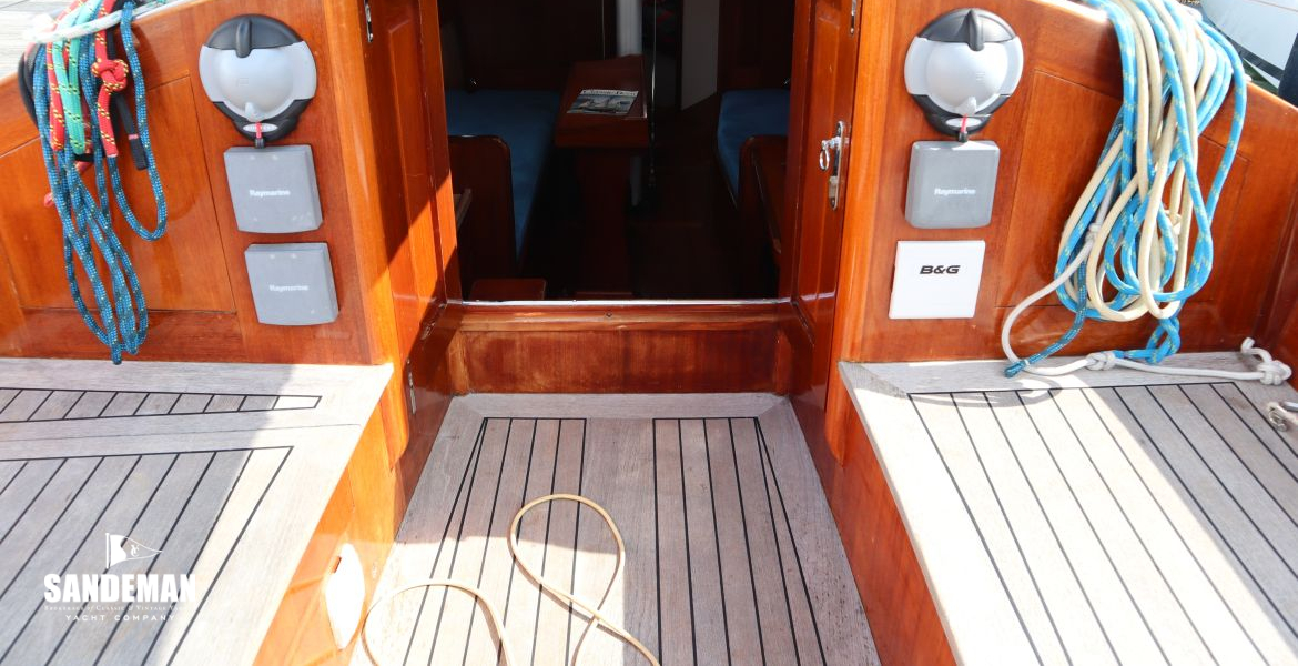 Cockpit view forward to companionway
