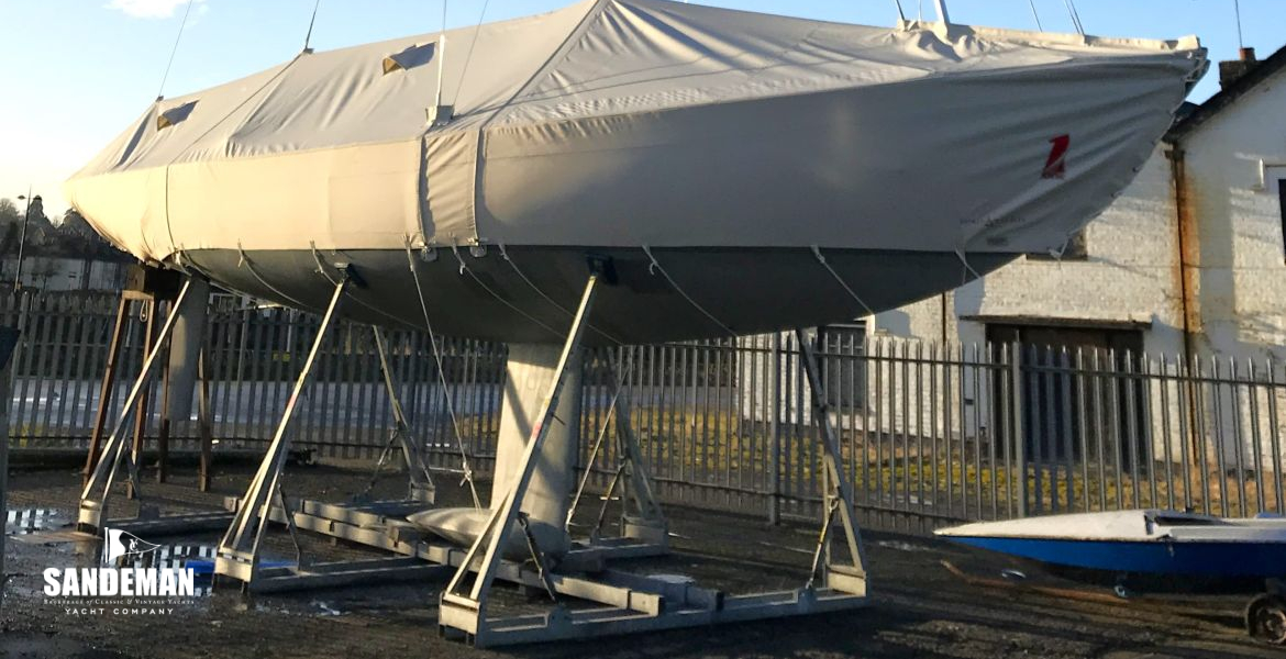 Hauled out from forward with winter cover