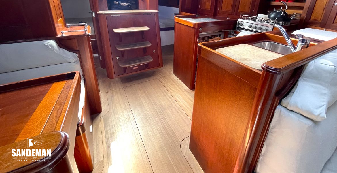 View aft from chart table