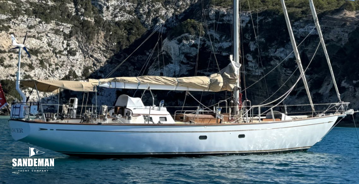 Anchored aft of the beam