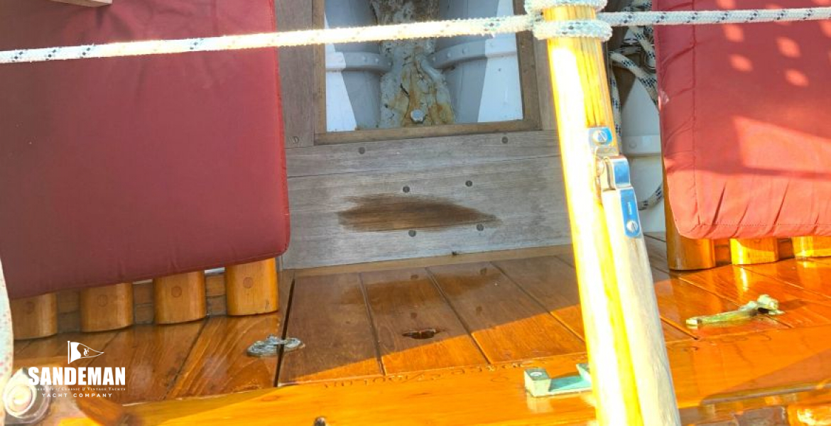 Cockpit view forward showing bilge