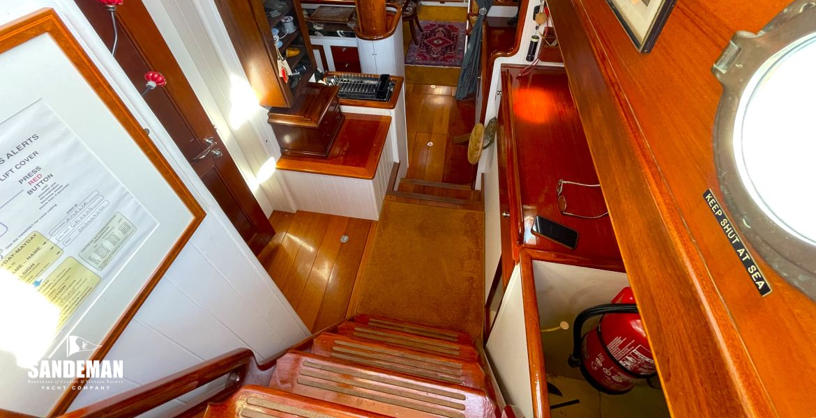Accommodation view forward from companionway
