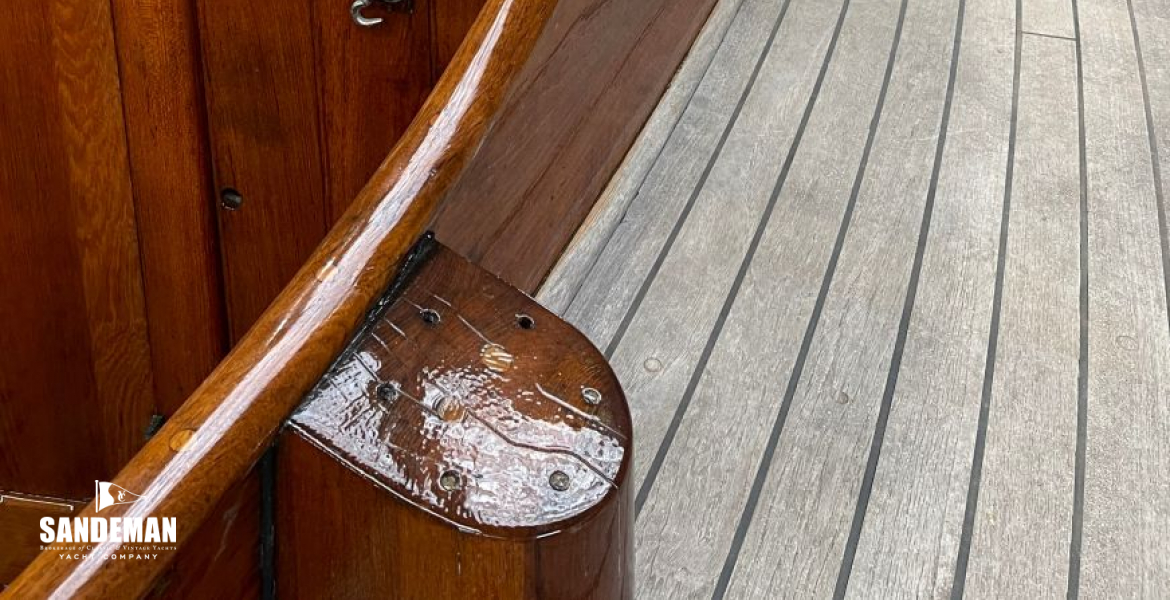 Starboard side deck view forward