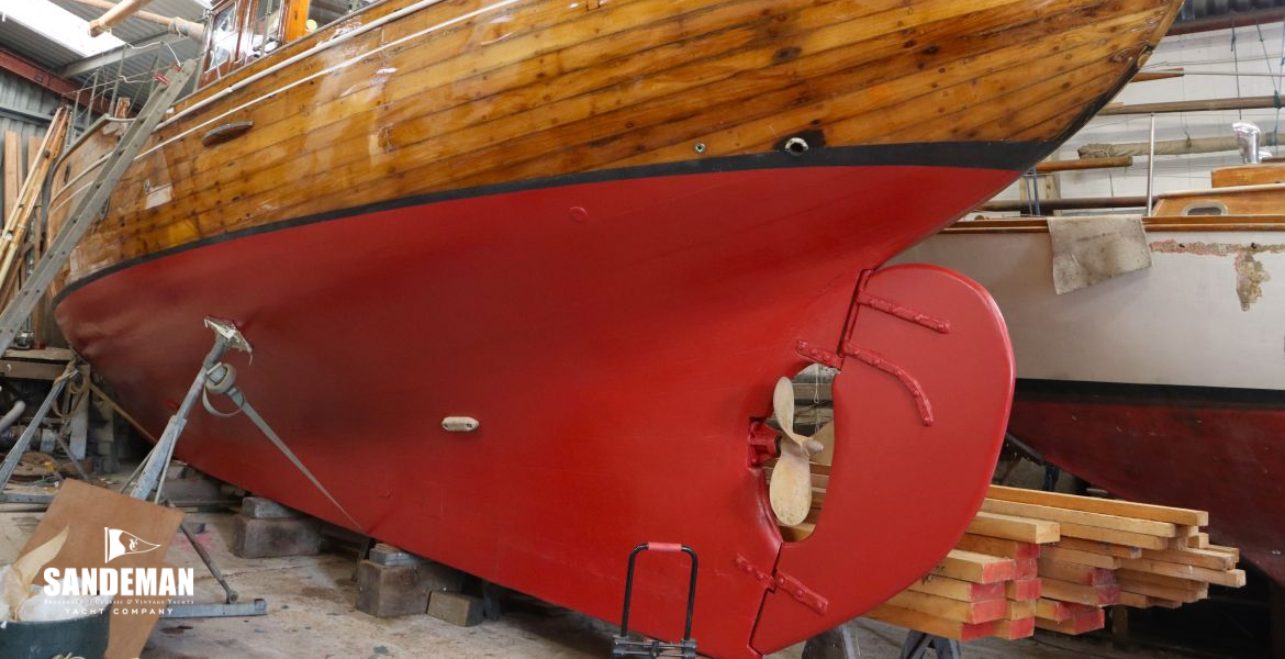 Port quarter hauled out