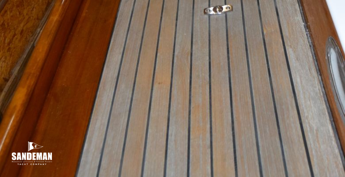 Starboard side deck view aft