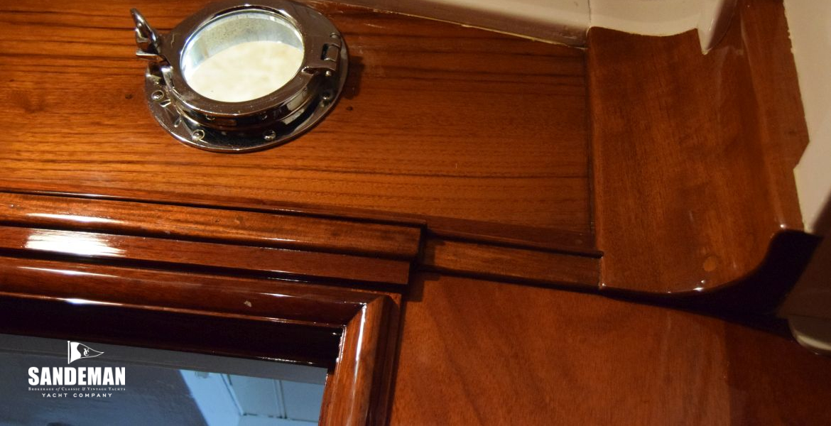 Forward cabin trunk details in saloon