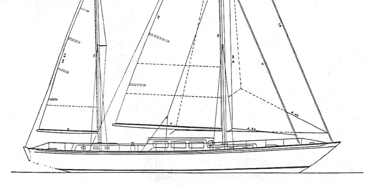 Bruno Veronese Sail Plan Drawing