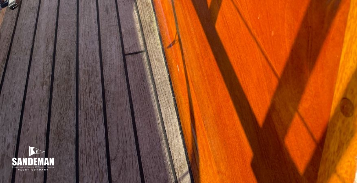 Port aft side deck view forward