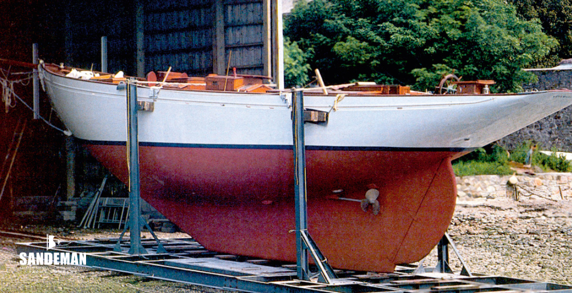 Hauled out at Famouth, England 1990s [Classic Boat/ Boatman Archive]