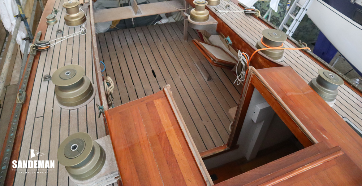 Companionway and cockpit view aft