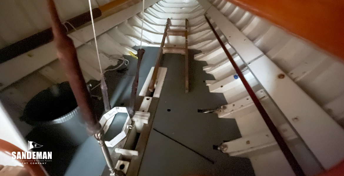 Forward of the mast