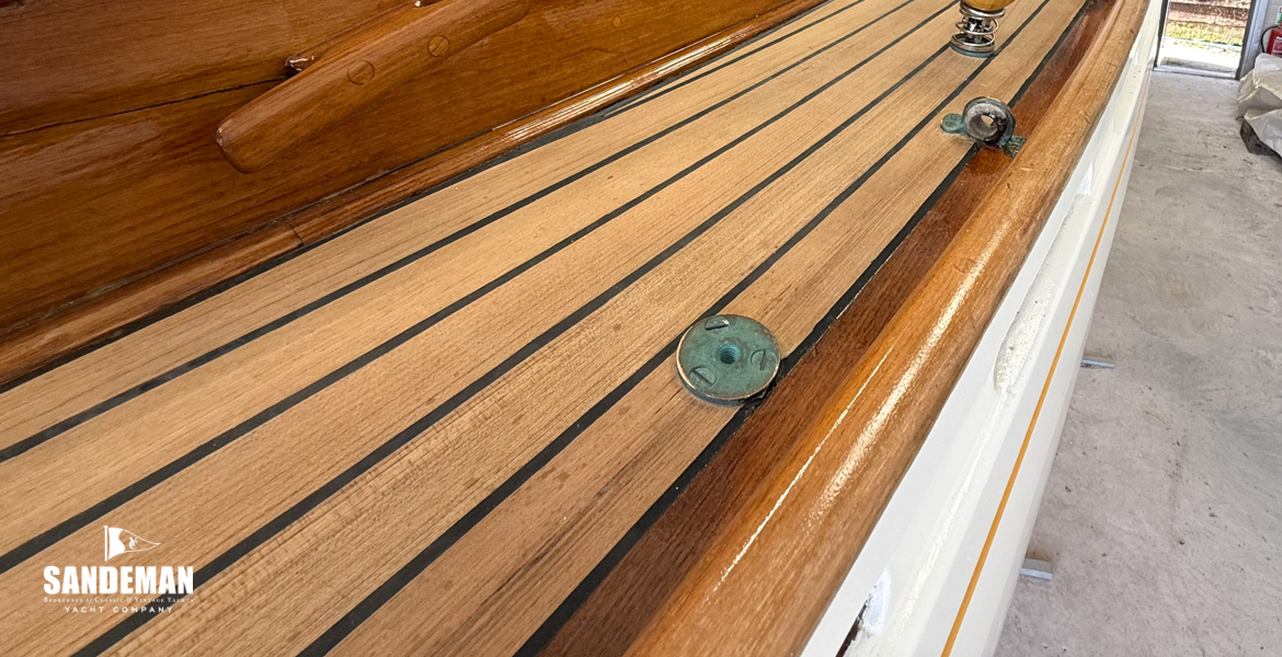 Starboard side deck view forward