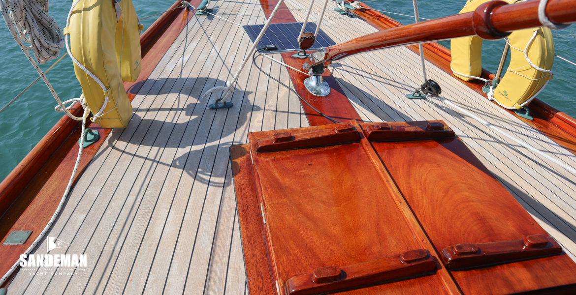Aft deck view from cockpit