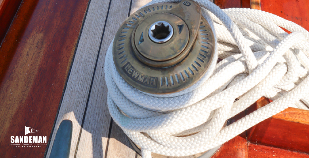 Sheet winches and port side deck