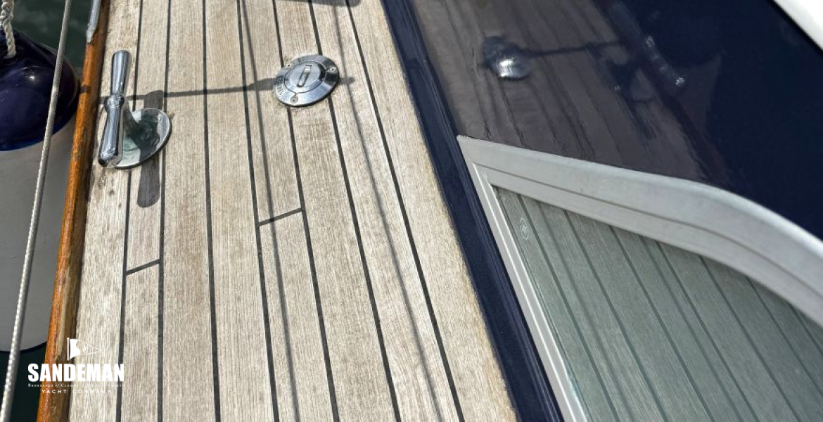 Starboard side deck view aft
