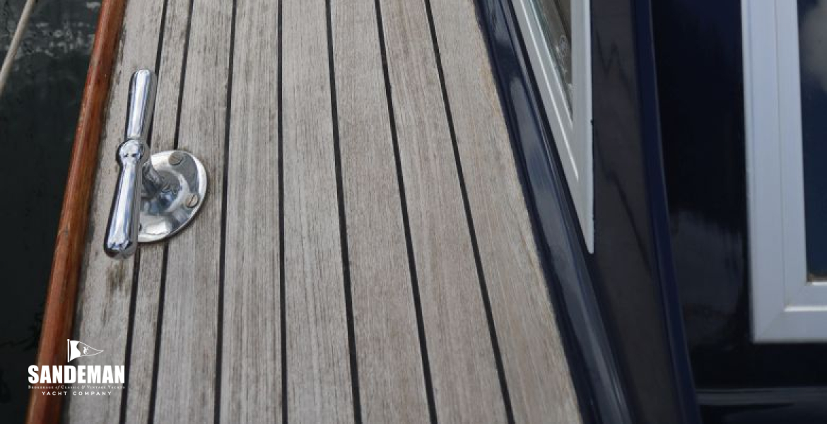 Starboard side deck view aft