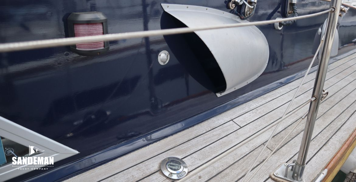 Starboard side deck view aft