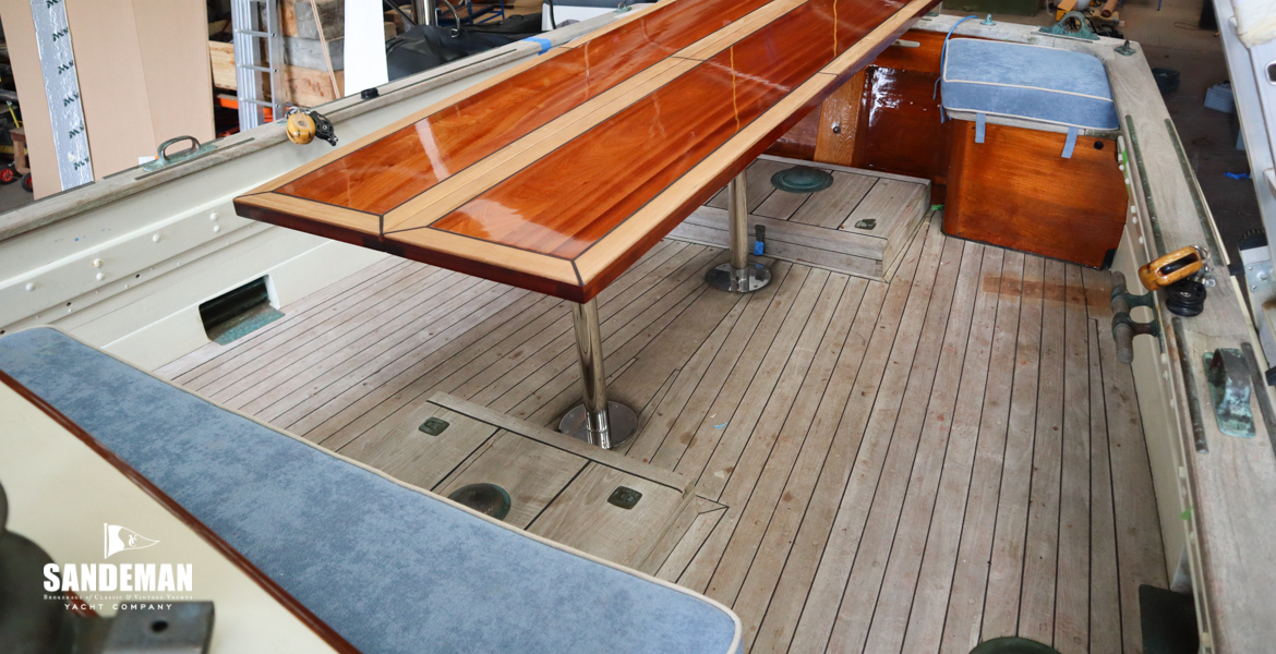 New aft deck table