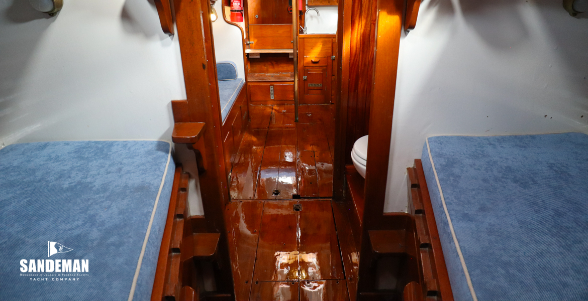 Forward cabin view aft