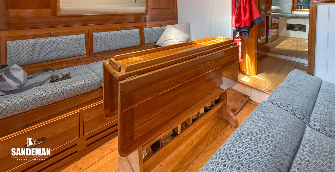 Saloon view forward to port