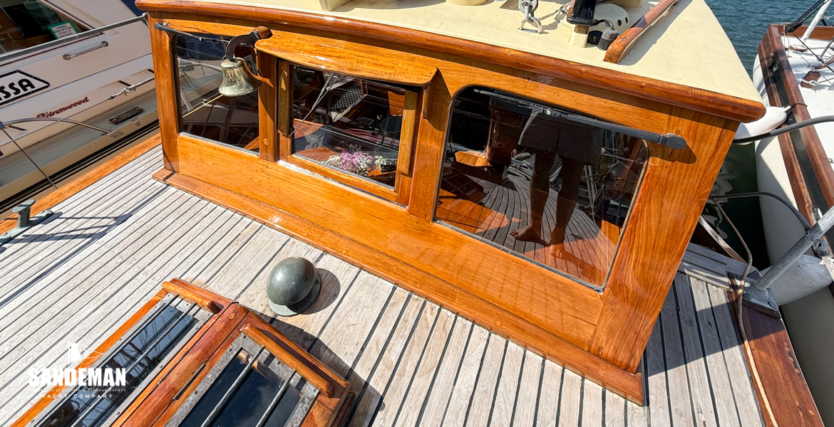 View aft to wheelhouse