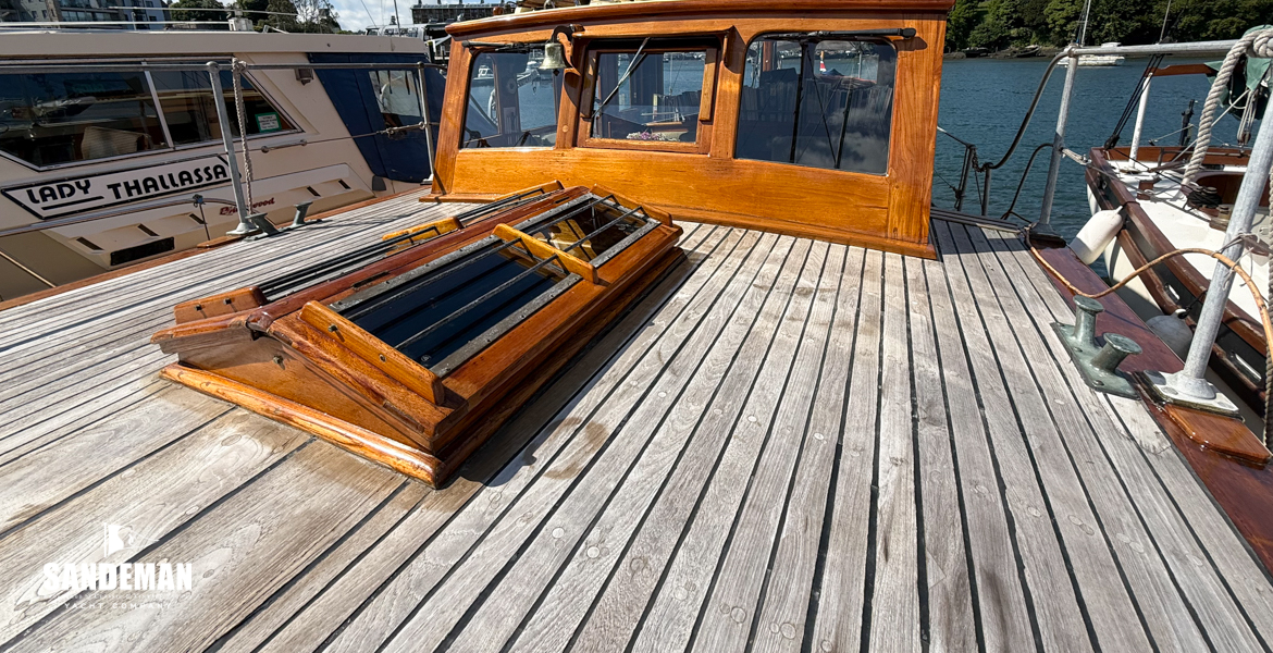 View aft to wheelhouse