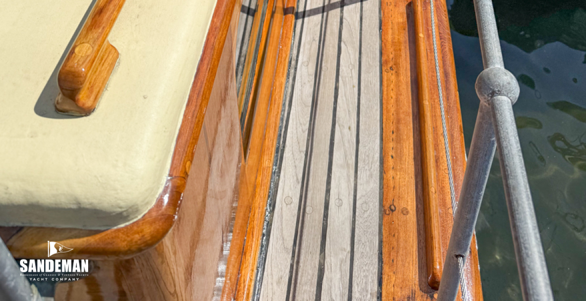 Starboard side deck view forward