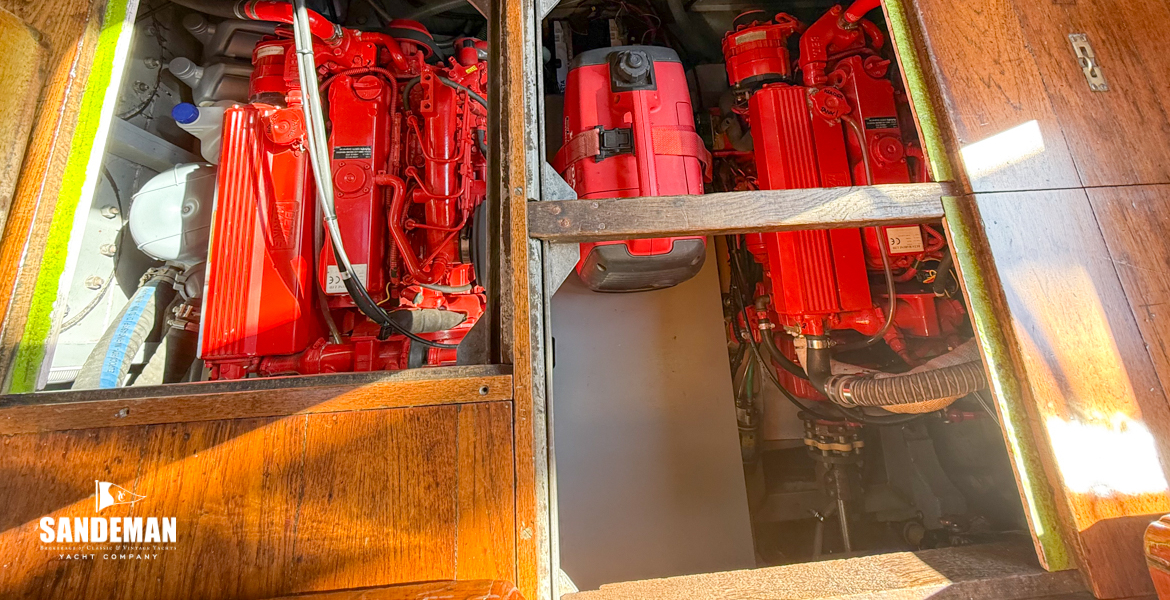 Engine space under wheelhouse