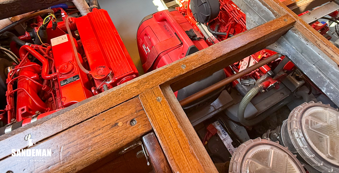 Engine space view aft
