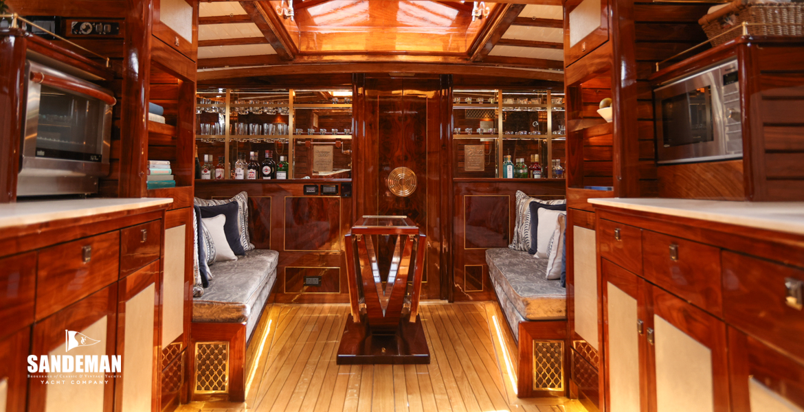 Galley & saloon view aft