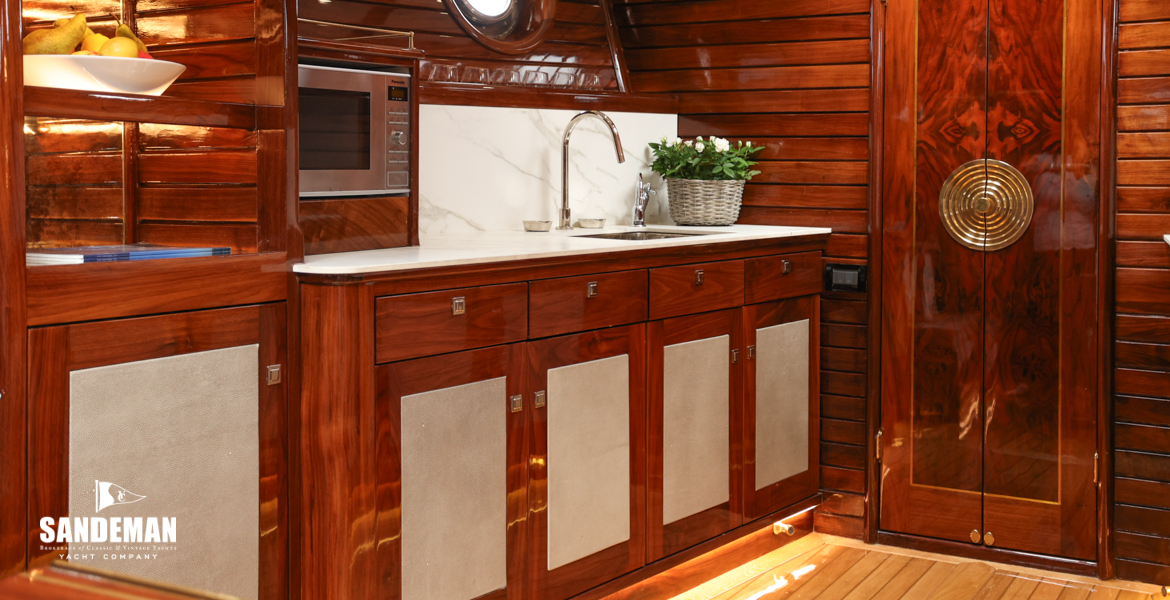 Galley to port forward