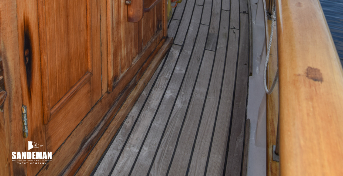 Port side deck view aft