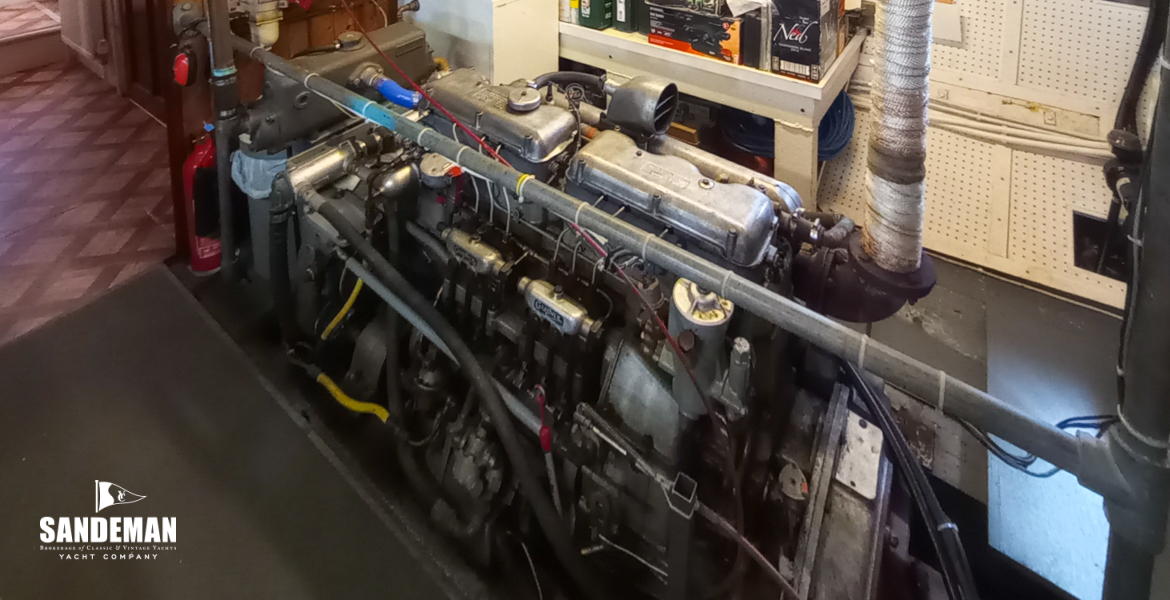 Engine room view forward to starboard