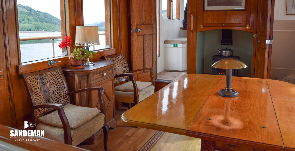 Deck saloon view forward to port