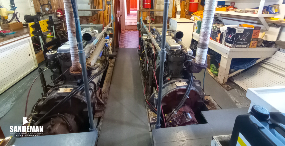 Engine room view forward