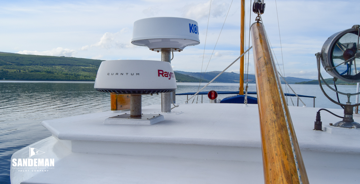 Wheelhouse roof view aft to starboard