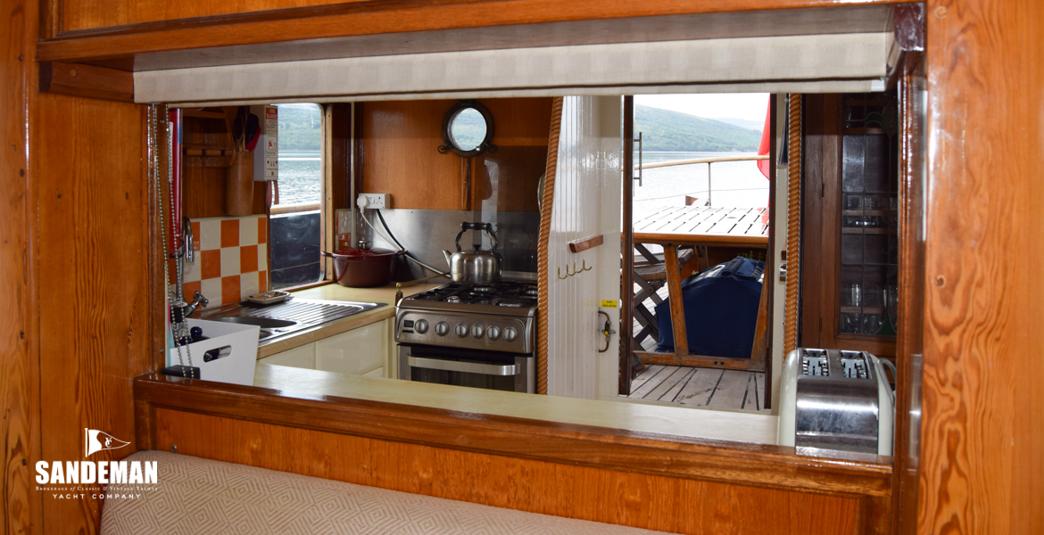 View aft to galley from saloon