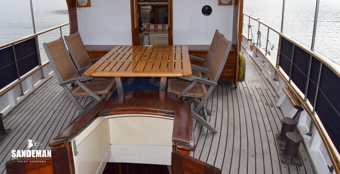Aft deck view forward
